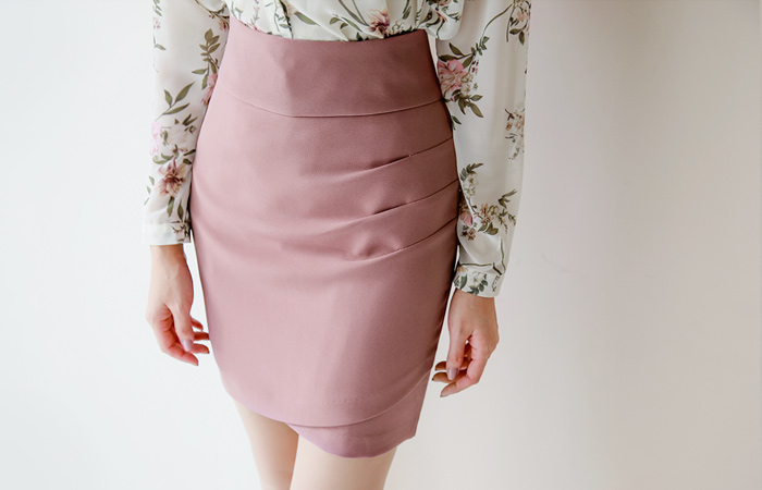 Muse Drape Shirring Skirt
