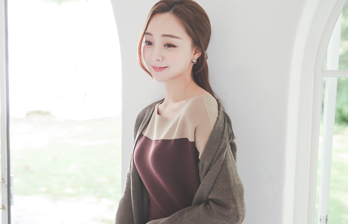 Natural mix Long Cardigan