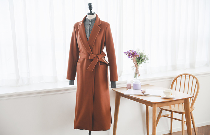 Olivia Slim Wool Long Coat