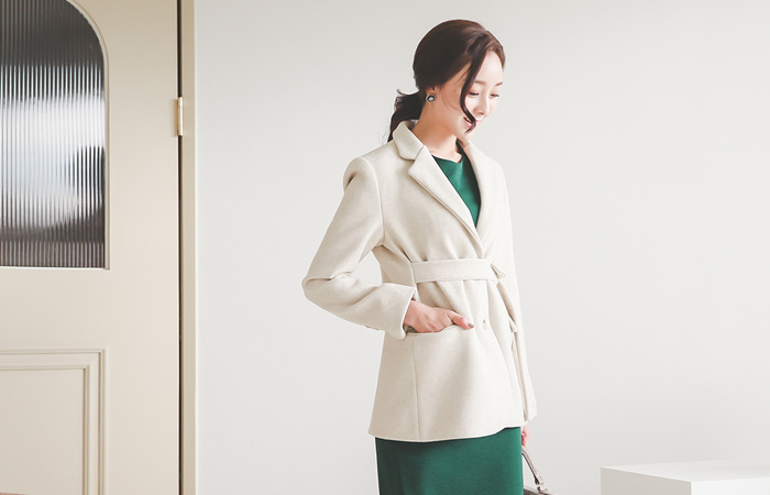 Catherine Slim Belted Wool Coat