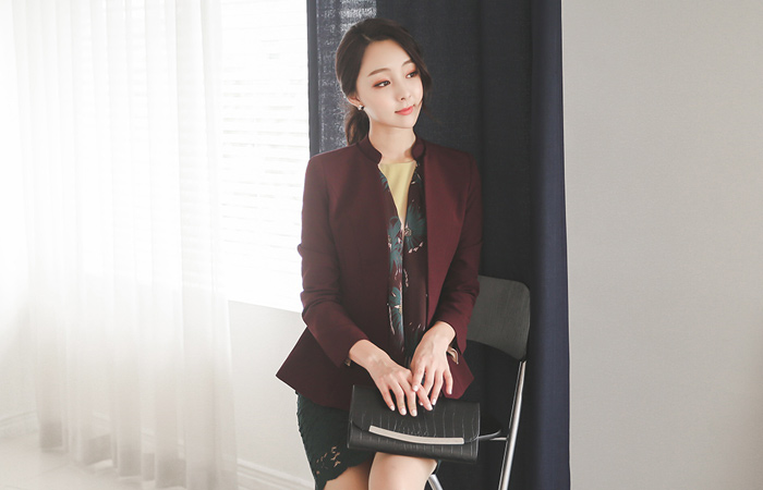 Two-way Aline Jacket (scarf detachable)