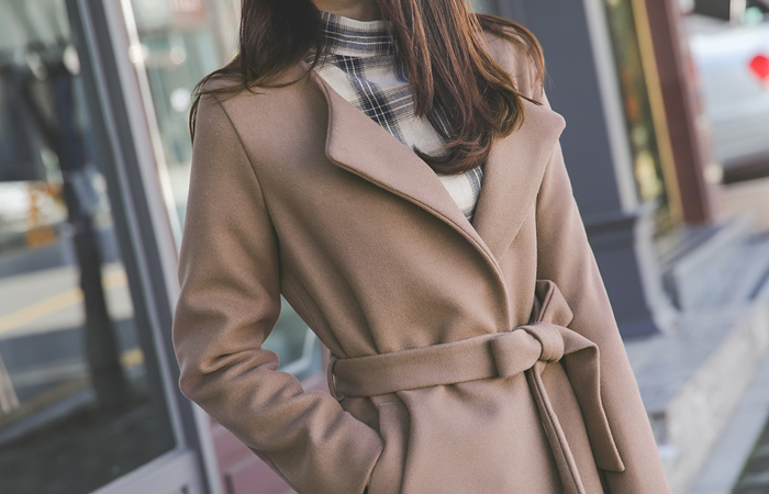 Daily Raund neck Belted coat II