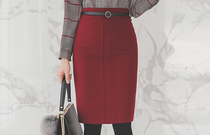 Backplit Banha Midi Skirt