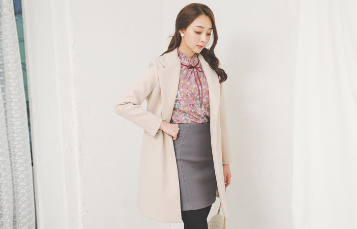 O-ring buckle flap pocket Taylor Coat