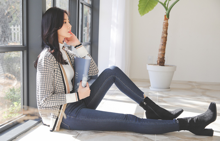 Easy Cutting Brushed Washing Banding Jeans