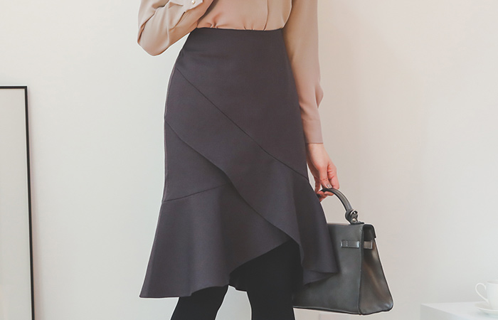 Unwrought Ruffle Line Mermaid Skirt