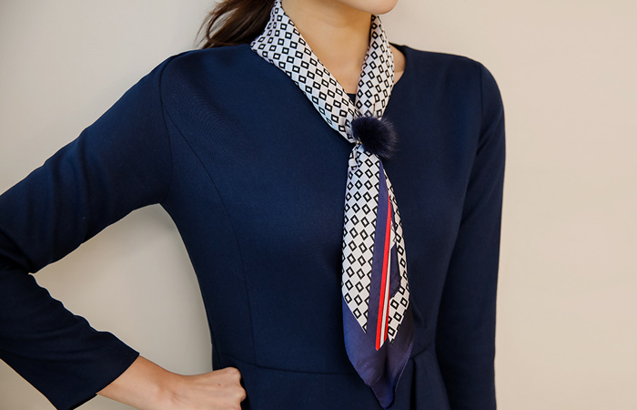 Silk mink ring scarf (scarf ring set)