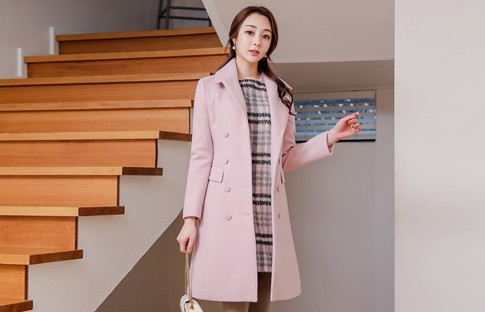 Basic Double-button Taylor Wool Coat