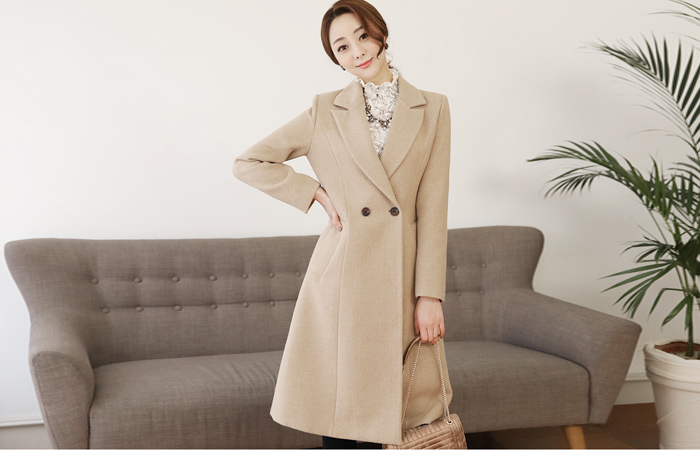 feminine Aline Soft Wool Long coat