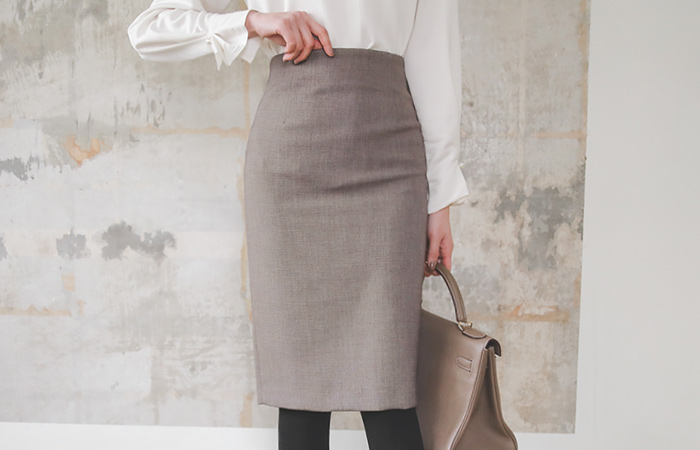 Creamy napping high waist skirt Ⅱ