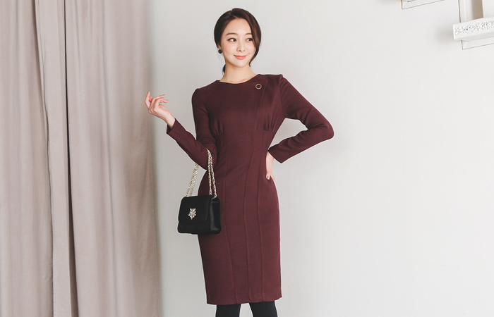 Goldling Uncut Cutting Shirring Dress