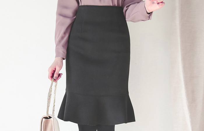 Judy Mermaid Wool Wool High Skirt