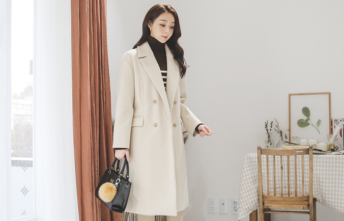 Double Smart Woolen Tailored Coat