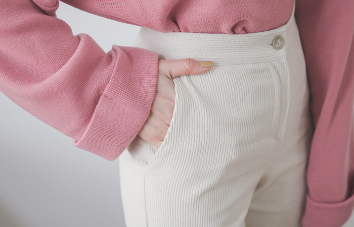 Corduroy Boot-Cut Pants