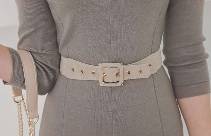 Gold Button Banding Belt