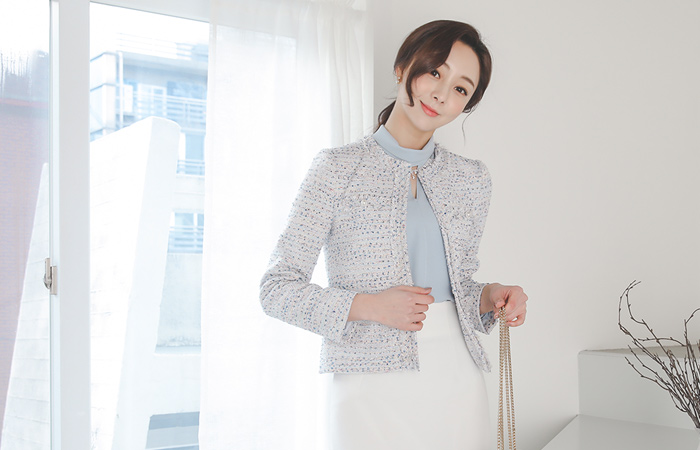 Shining Pastel Tweed-Jacket