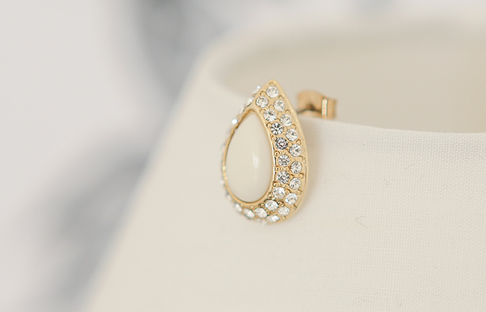 Cubic Water drop Antique Earring