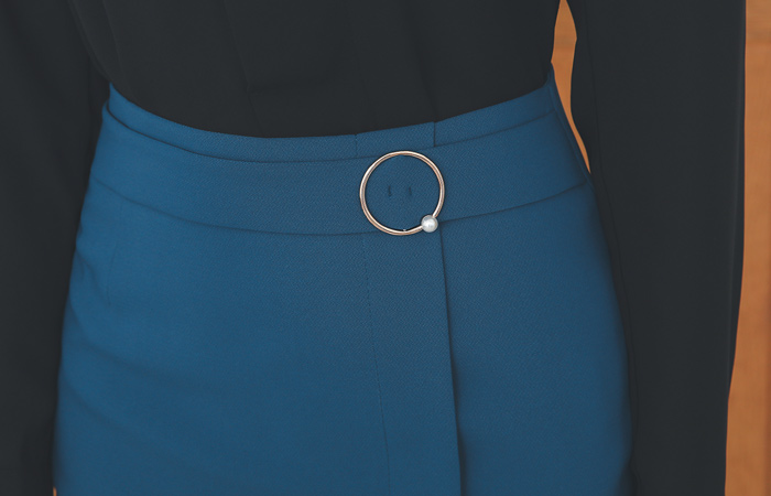 Pearl Gold-Ring band Cutting Skirt