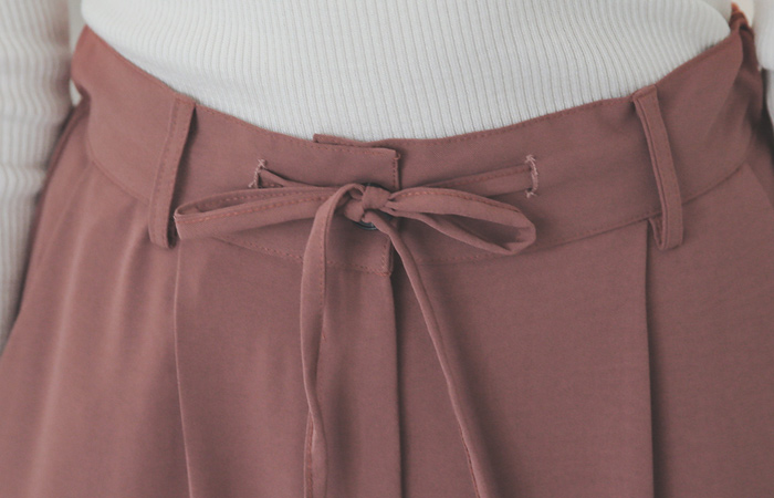 string Back Banding Easy Wide Pants