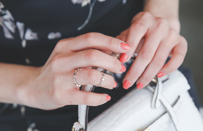 Square Trimming Daily Ring(2set)