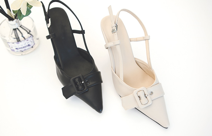 Classic Buckle SlingBack Heels