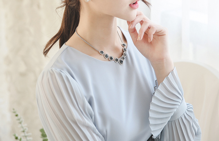 Elegance Pleats Sleeve Dress