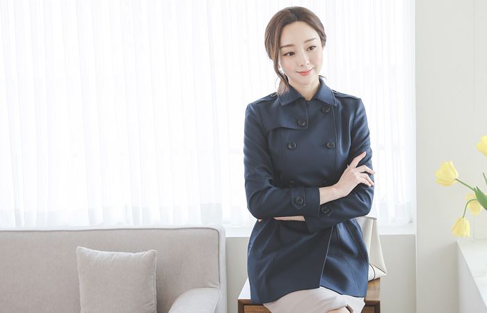 Basic Buckle Harp Trench Coat