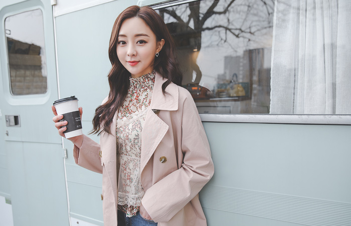 Classic Belted Cotton Trench Coat