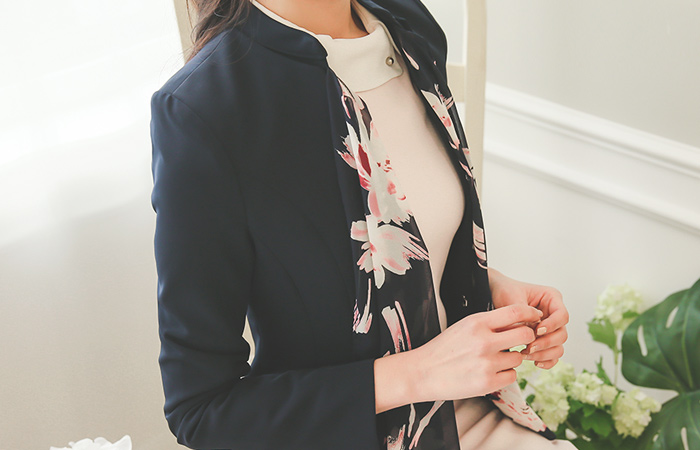 Two-way scarf detachable Aline Jacket (spring)