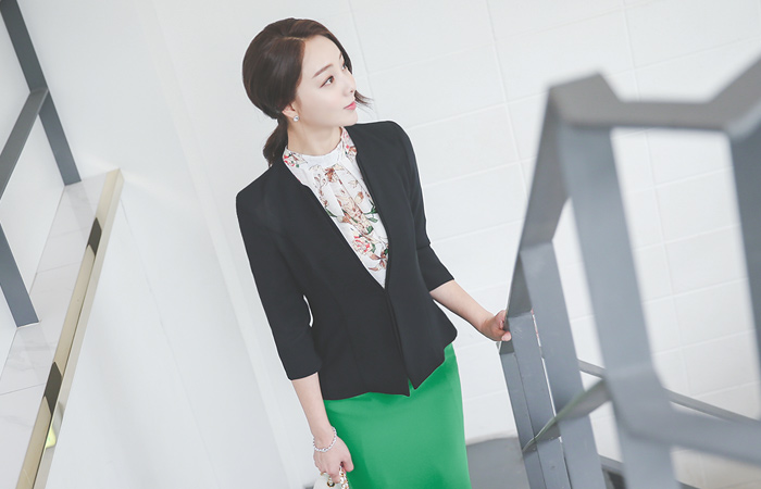 Square double No collar Jacket (summer)