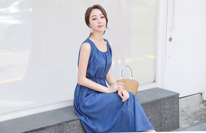 Natural Linen string Long one piece