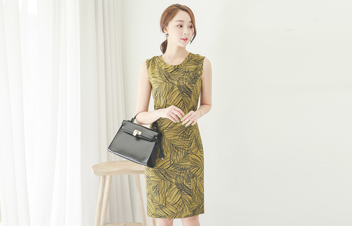 Ikea leaf Linen Dress