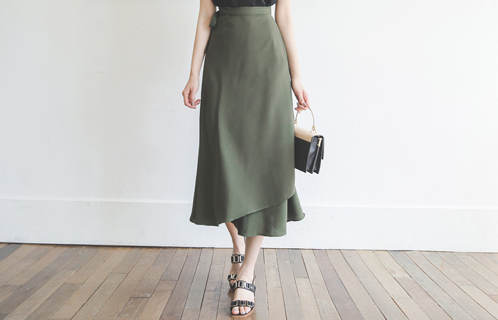 Natural A-line Wrap Skirt