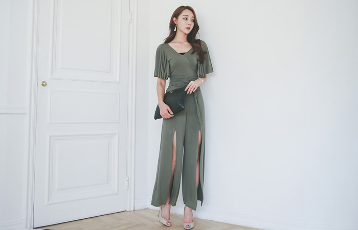 Kiel Deep Slit Boot cut TENCEL Pants