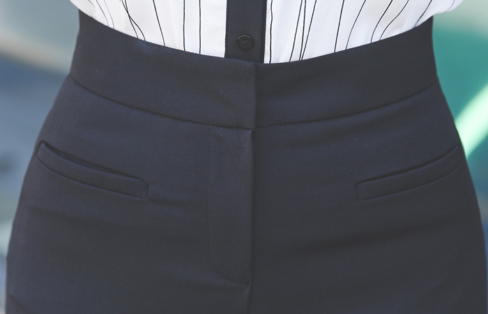 Fake Pocket Wide Span Slacks