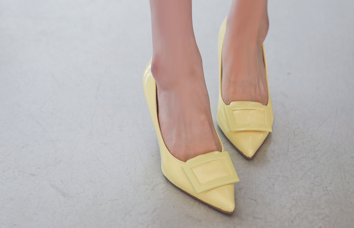 [Models wear36st]Classic Enamel Square Stiletto