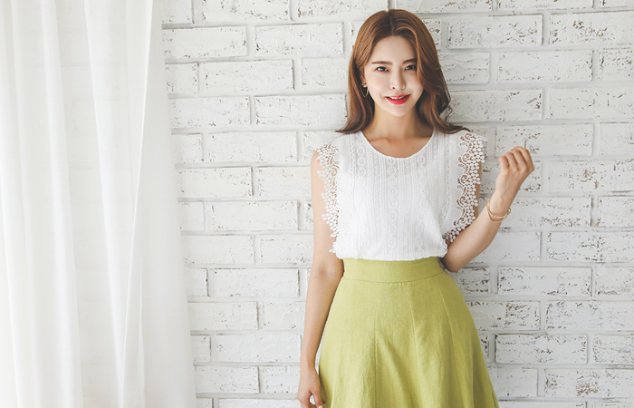 Lovely Embroidery Lace wing Blouse