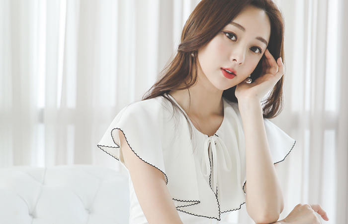 Cape Embroidery Trimming Dress