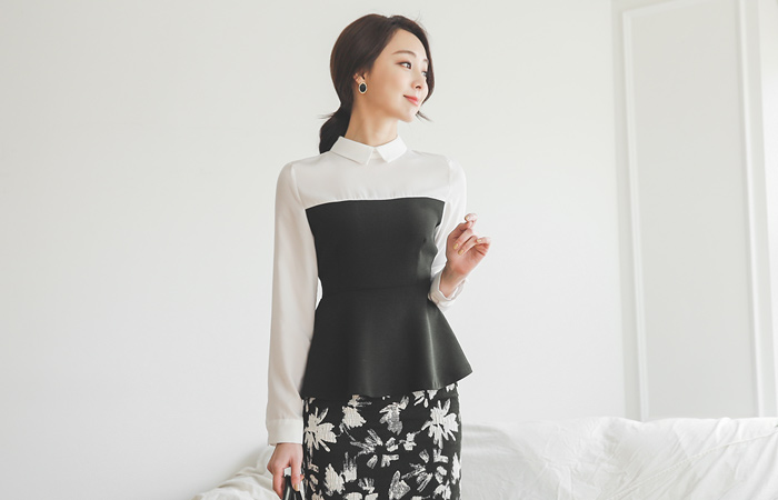 Shirt layered Flared Blouse