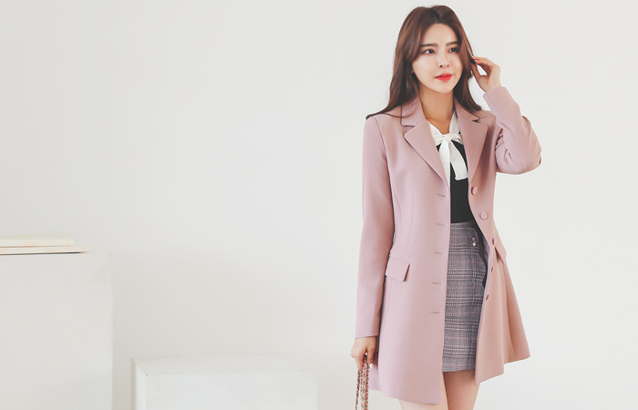 Romantic Slim Line Single Button Harp Jacket