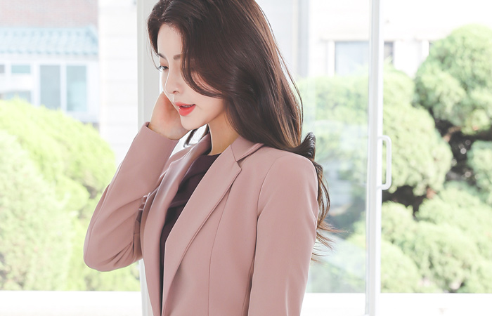 Modern Tailored One-Button Slim Long Jacket(fall)