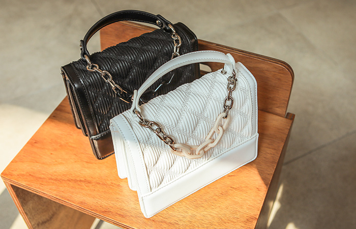 Chain quilting Tote bag