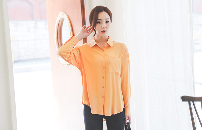 Daily One-Pocket Soft Cotton Gauze Shirt