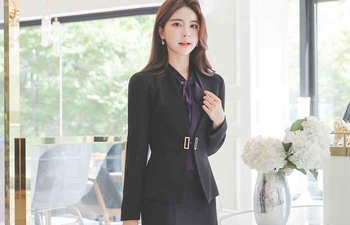 Gold Square No-collar Slim Line Jacket