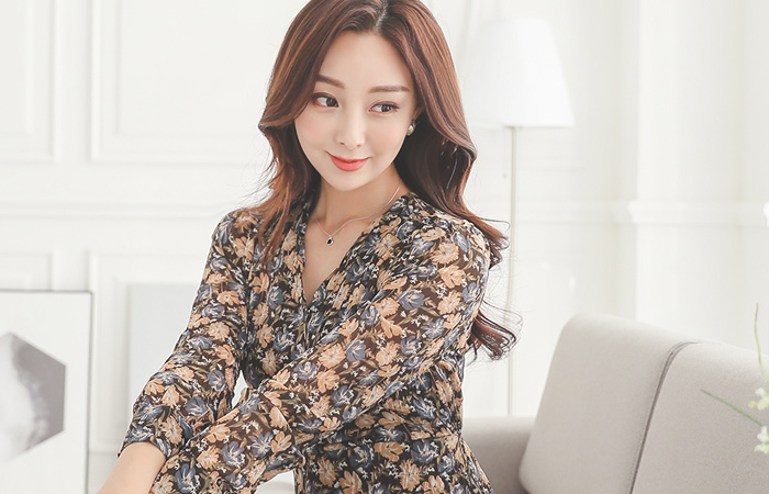 Rosalie Flower Wrap Style Dress