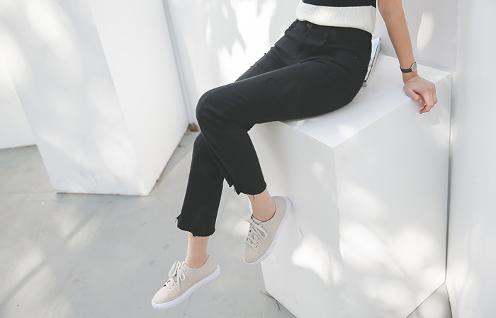 Pin-cut line cut Boot cut Pants