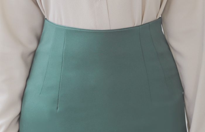  Simple Dart-Line Span Slim Skirt