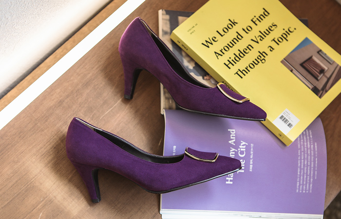 Winter Suede Gold Ring Stiletto Heels