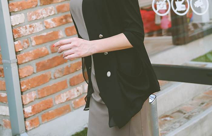 Chiffon Trimming Cardigan Jacket