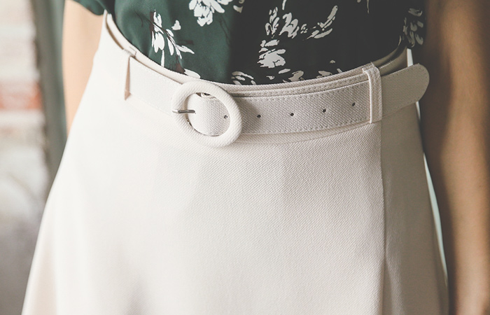 Bless pin tuck Aline Skirt